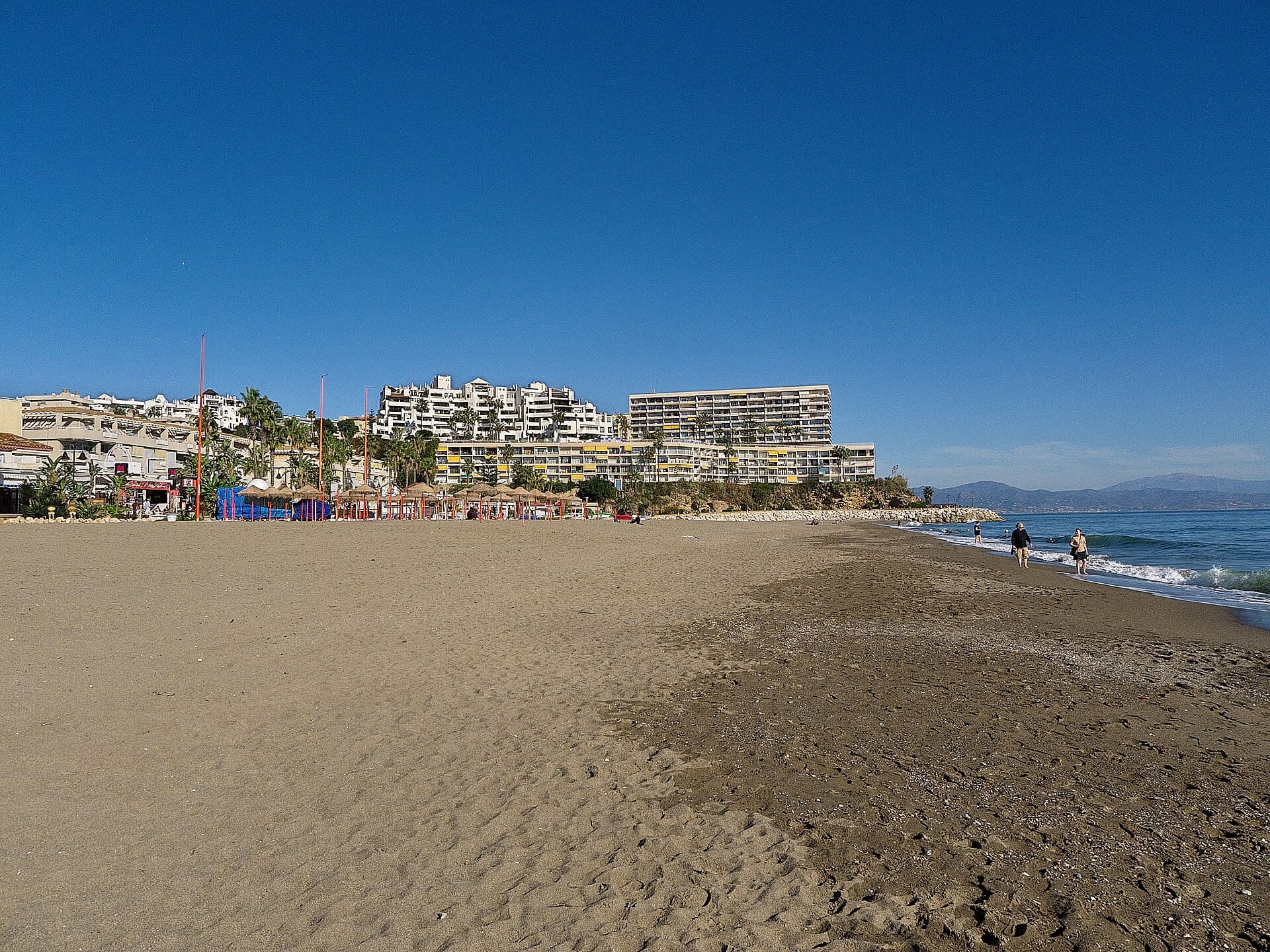 A La Carihuela strand Torremolinosban